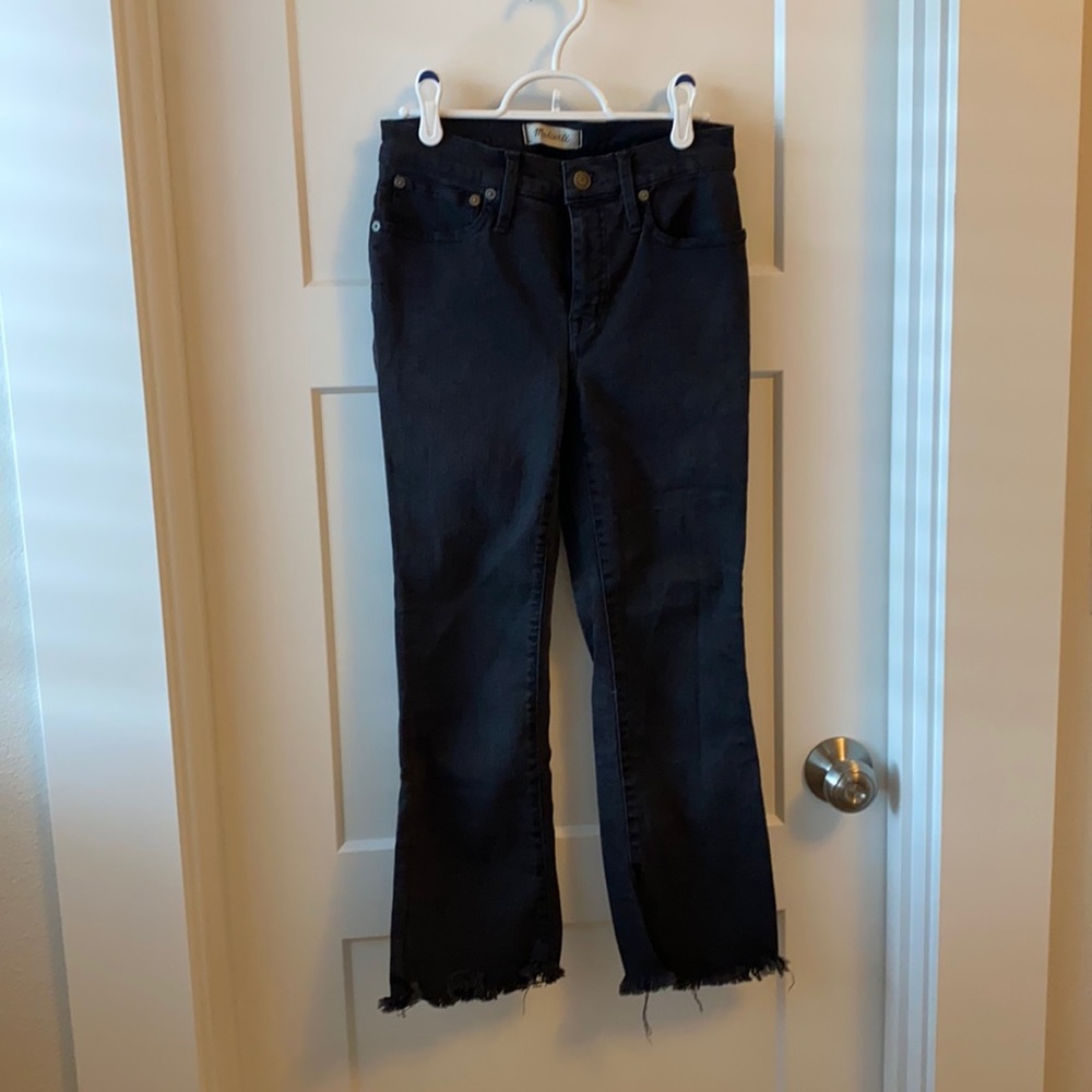 Madewell black/grey raw hem denim size 25
